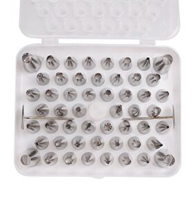 LIHAO 55pcs Douilles Pâtisserie en Acier Inox pour Poche à Douille Décoration Gâteau