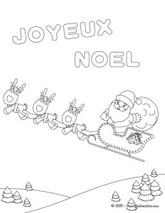 carte coloriage pour noel