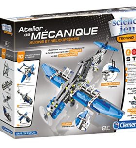 Clementoni – 52225-Atelier Mécanique – Avions et hélicoptères-Jeu scientifique