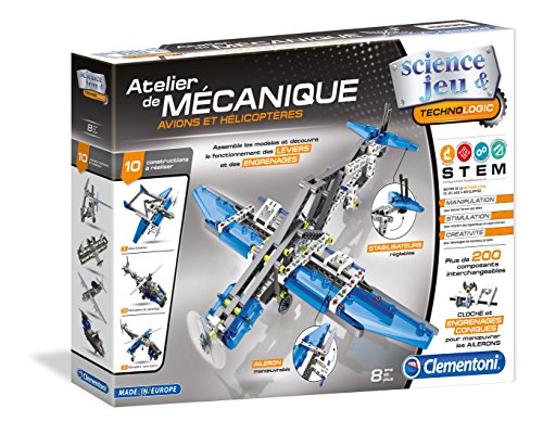 Clementoni 52225 Atelier Mcanique Avions et hlicoptres Jeu scientifique 0 Clementoni - 52225-Atelier Mécanique - Avions et hélicoptères-Jeu scientifique