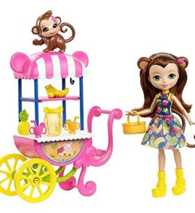 Enchantimals – FCG93 – Coffret Merit le Singe et le Stand de Fruits