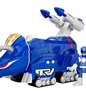 Fisher-Price – Imaginext – Power Rangers : Mighty Morphin – Ranger Bleu & DinoZord Tricératops – Figurine + Zord