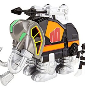 Fisher-Price – Imaginext – Power Rangers : Mighty Morphin – Ranger Noir & DinoZord Mastodonte – Figurine + Zord