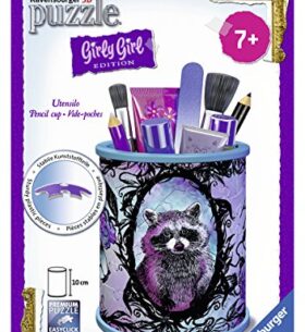 Ravensburger – 12078 – Puzzle 3D Girly Girl – Pot à Crayons Animal Trend 54 Pièces