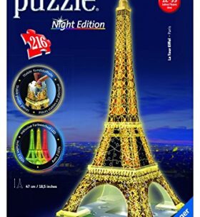 Ravensburger – 12579 – Puzzle 3D Building – 216 Pièces – Tour Eiffel De Nuit