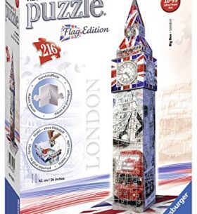 Ravensburger – 12582 – Puzzle 3d – Big Ben Flag – 216 Pièces