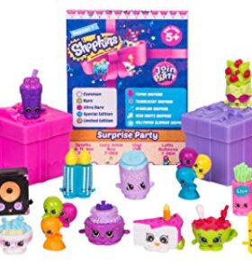 Shopkins – HPK76 – SK7 PARTY – Méga Pack – 20 Shopkins + 4 Boîtes Cadeaux – Modèle Aléatoire