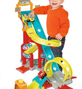 Smoby Toys, 120411, Vroom Planet Megajump, 2 Rampes Géantes + Lanceur et 2 Vehicules Inclus