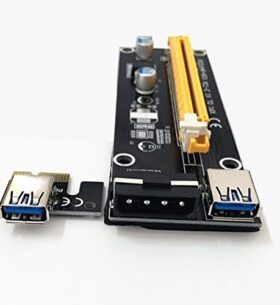 DIGITALKEY Riser USB V007-S Ver. SATA – PCI-E 1 x vers 16 x câble d&rsquo;extension USB 3.0 pour Mining Rig Bitcoin et autres