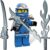 LEGO Ninjago: Minifigurine Jay ZX (bleu Ninja) et LEGO Katana et 3 GALAXYARMS épées