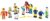 Smoby Toys- 109251023002- Sam le Pompier, Coffret 10 Figurines